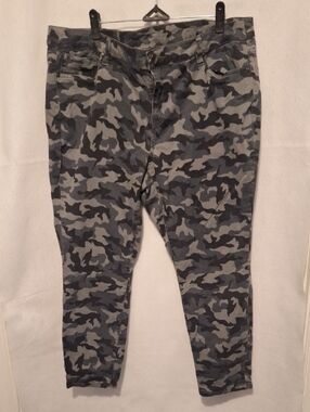 Lane Bryant Green/Black Camo Skinny Jeans